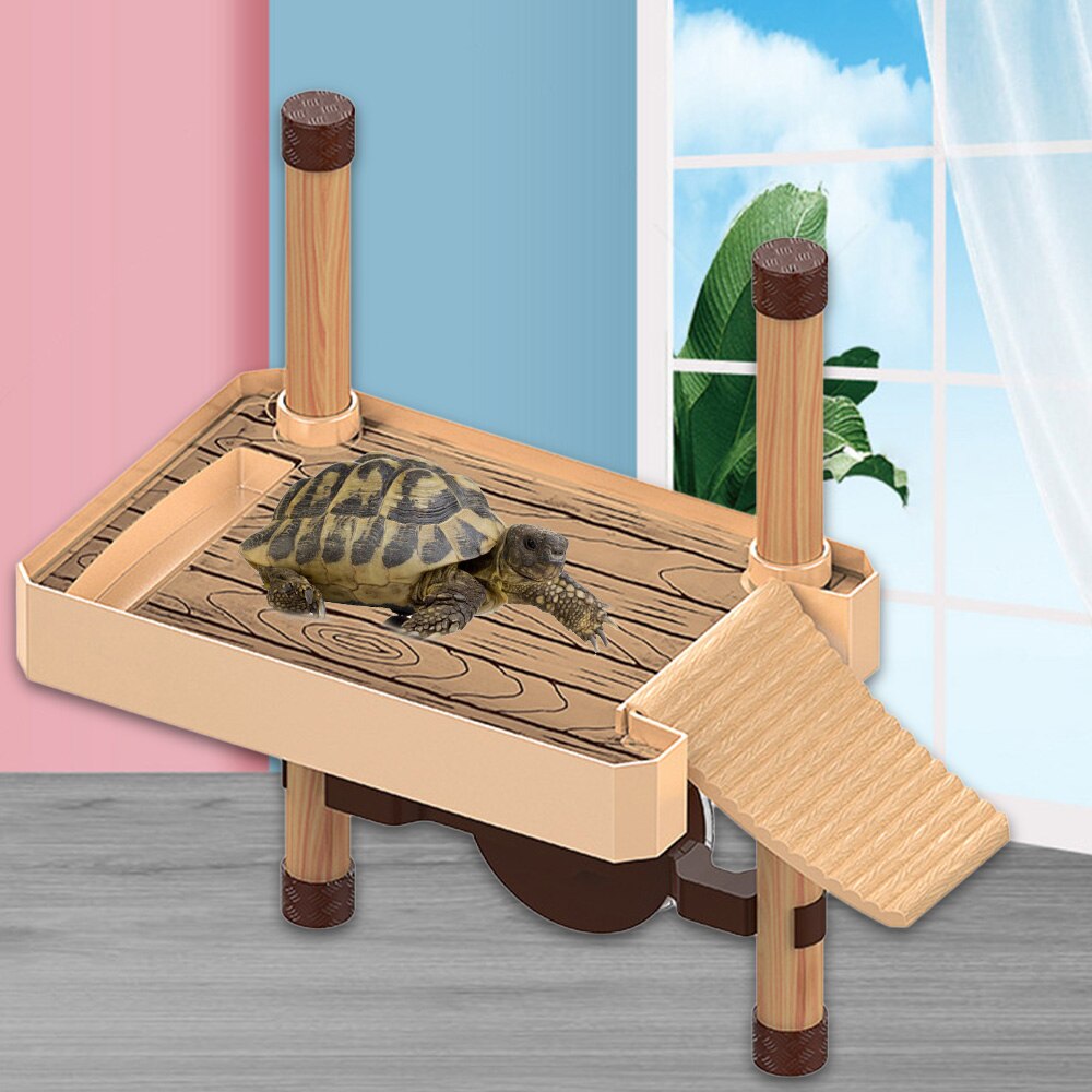 Aquarium Ornamenten Reptiel Schildpad Kikker Pier Drijvende Koesteren Platform Aquarium Tank Decor Amfibie Vrijetijdsbesteding Tafel