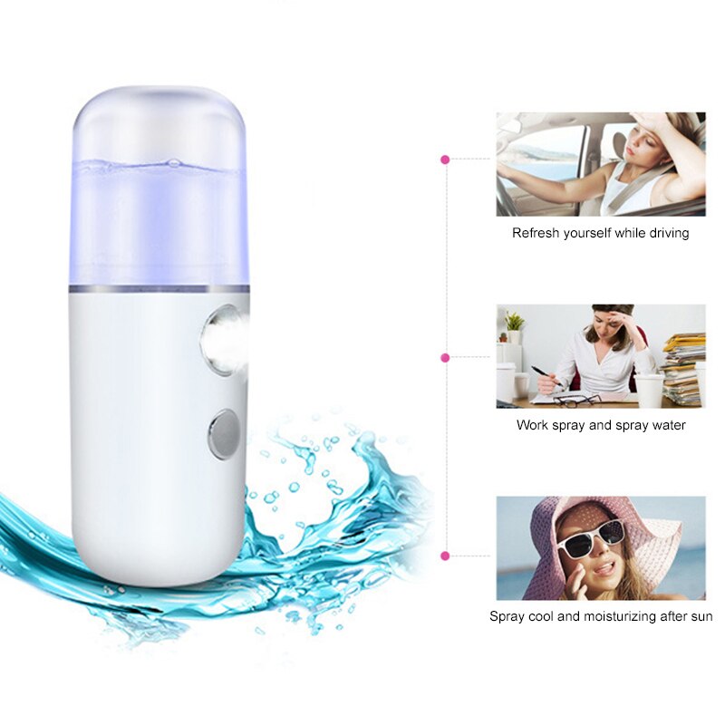 Portable Sprayer Mini Alcohol Disinfectant Nano Cold Spray Bullet Electric Atomizer Anytime Anywhere Disinfecting Spray Tool