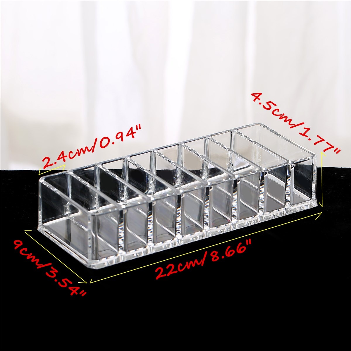 8 Rooster Clear Acryl Oogschaduw Lipsticks Houder Plank Make Up Gereedschap Make-Up Borstel Organizer Cosmetische Storage Box Case