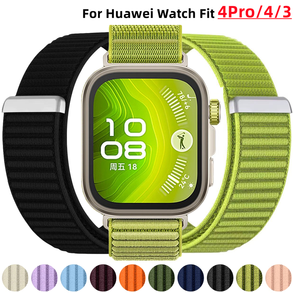 Bracelet à boucle en Nylon pour montre Huawei Fit 3/4/4Pro, tressé, confortable et respirant, pour Huawei Watch Fit 3/Fit 4/4Pro, accessoires
