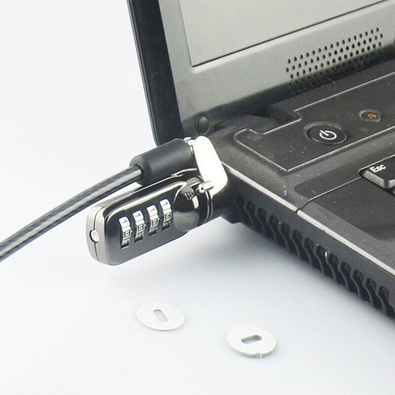 Notebook Laptop Combinatie Lock Beveiliging Kabel 4 Cijferige Wachtwoord Beveiligingen Anti Diefstal Apparaat QJY99