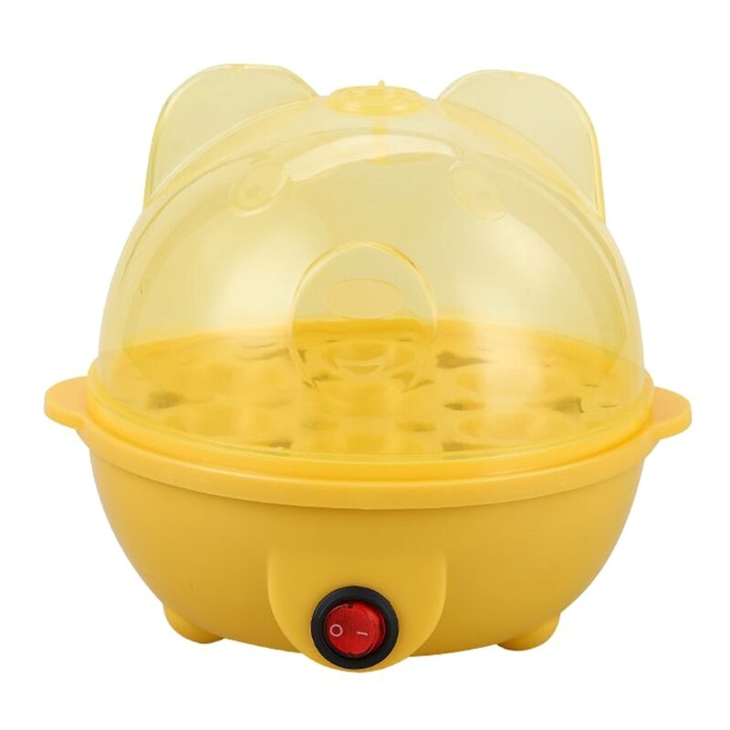 Automatic Egg Boiler 7 Egg Boiler Automatic Shut-Off Egg Cooker Plastic + Stainless Steel Single Layer: Yellow / US