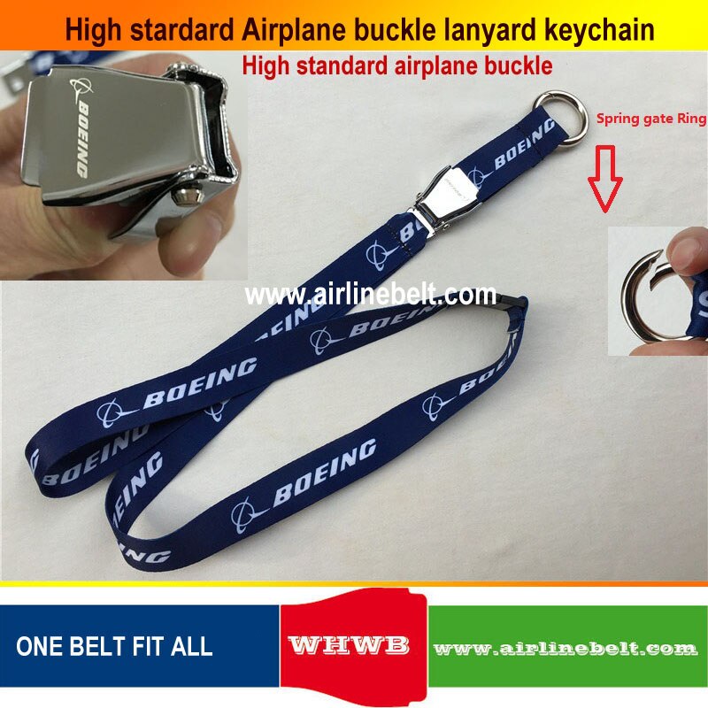 Porte-clés Airbus Boeing, corde de boucle d'avion, pour pilote, clip à fermoir à ressort, pour équipage porte-carte d'identité: B1