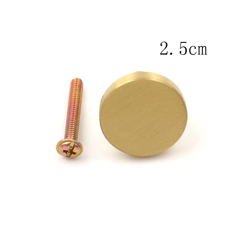 1pc 25/28/33mm Brass Door Knob Cabinet Dresser Drawer Cupboard Wardrobe Pull Handle: Gold / 2 5