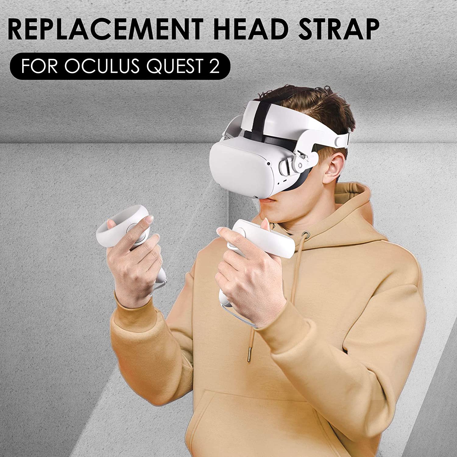 Verstellbares elite halo kopfband für oculus quest 2 – verbesserte unterstützung und reduzierter kopfdruck – komfortables touch-in-vr-zubehör