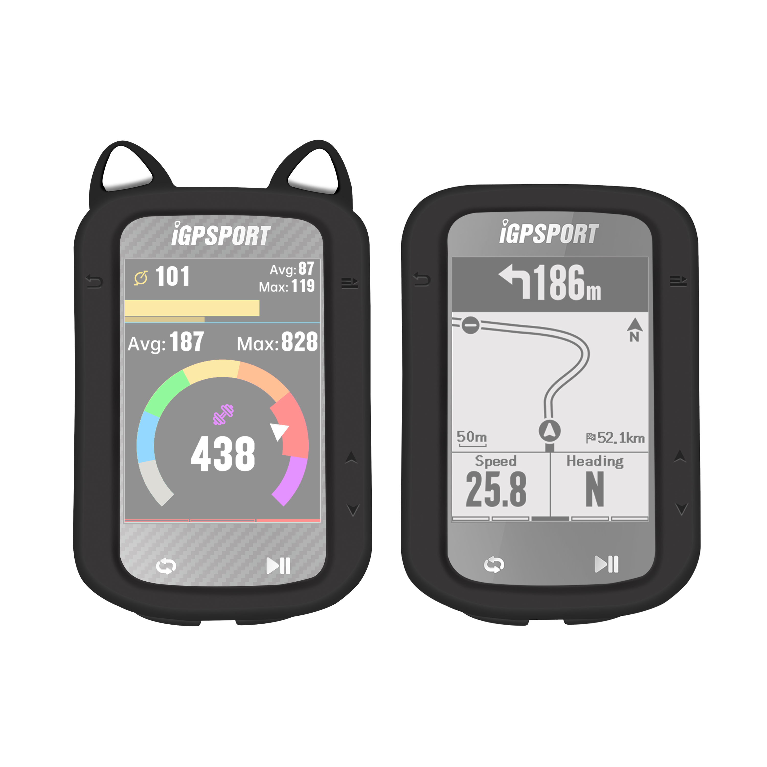 IGPSPORT BSC200 BSC300 película protectora de vidrio templado cubierta protectora de ordenador de bicicleta Protector de funda de silicona
