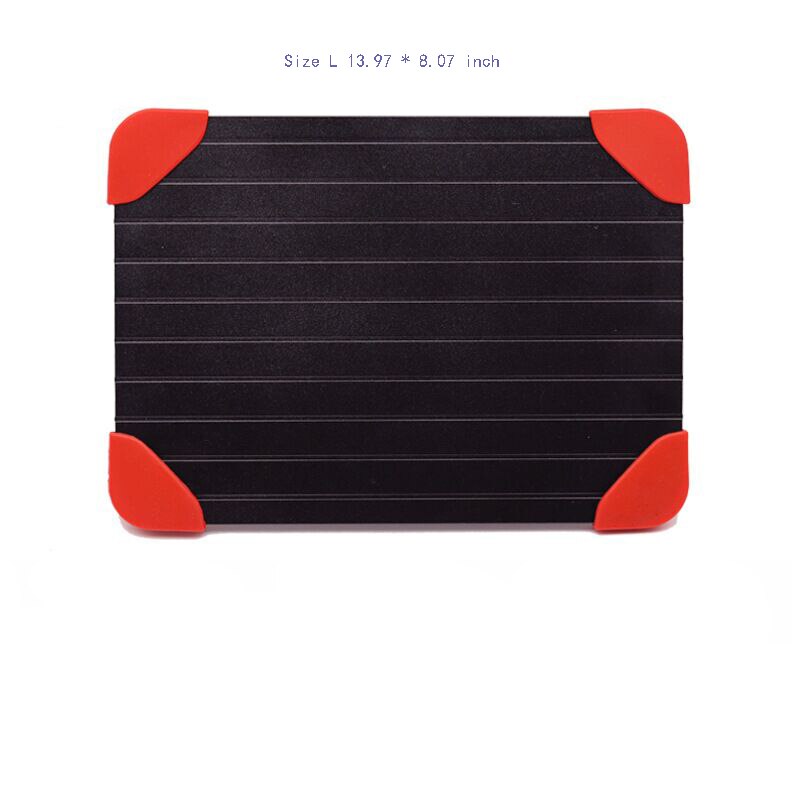 Fast Defrosting Tray Thaw Frozen Food Meat Fruit Quick Defrosting Plate Board Defrost Kitchen Gadget Tool: Dark Grey