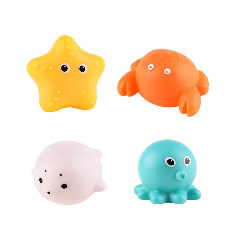 Neue Baby Nette Tiere Bad Spielzeug Schwimmen Wasser Spielzeug Weiche Gummi Float Induktion Leucht Frösche Kinder Waschen Spielen Lustige: C