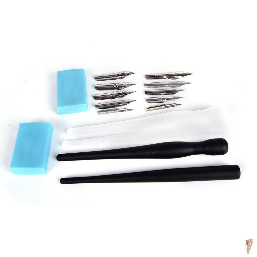 1set Cartoon Manga Pen Dip Pen Set Calligraphy Drawing Tool art pen Nib Holder Eraser Painting Material Escolar Stationery Set