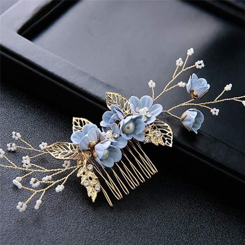 4 Pieces Wedding Haar Accessoires Bridal Bloemen Haar Accessoires Haar Accessoires Bruids Accessoires Haar Kam Haar Clip
