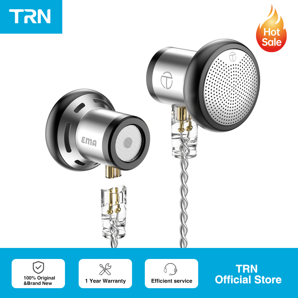 Nowy TRN EMA 14.2mm dynamiczny sterownik w ucho słuchawki Bass Metal płaska głowica wtyczka Earburd wymienny zestaw słuchawkowy T350 MT4 dla Xiaomi