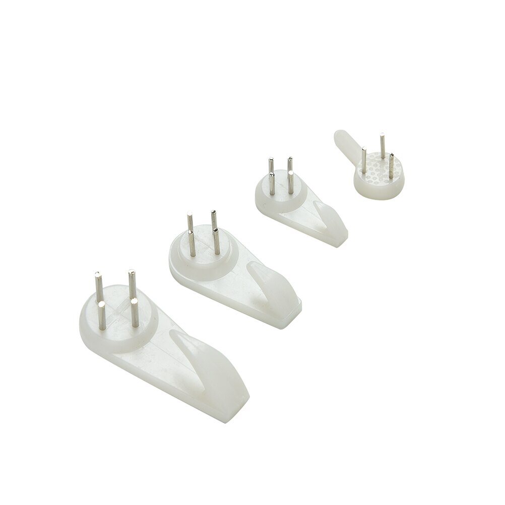 20Pcs Wit Schilderen Fotolijst Haak Plastic Onzichtbare Muur Haken Mount Foto Foto Nagel Haak Hanger Spiegel Opknoping Hangers