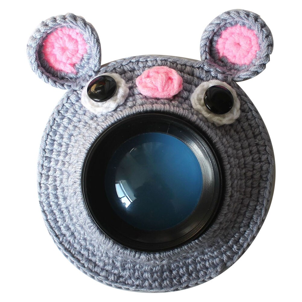 Barn håndlavet fotografering rekvisitter linse tilbehør kæledyr kid teaser legetøj sødt dyr udgør lukker hugger kamera venner strikket: 6