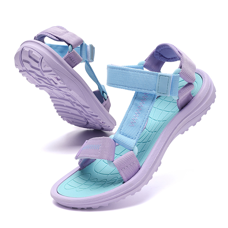 Summer Breathable Sport Sandals for Children Girls' Outdoor Beach Shoes Open-Toe Comfortable Walking Sandals Size 30-38: black / 4.5