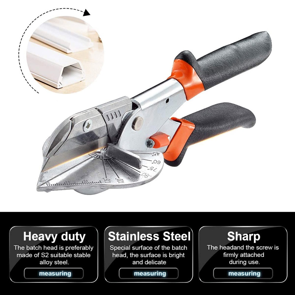 Kabelkanal Schere Orange dauerhaft Klaren Maßstechen Stahl Klinge Draht Kanal Cutter Schneiden trimmen Cutter Winkel Scheren Draht Slot Cutter