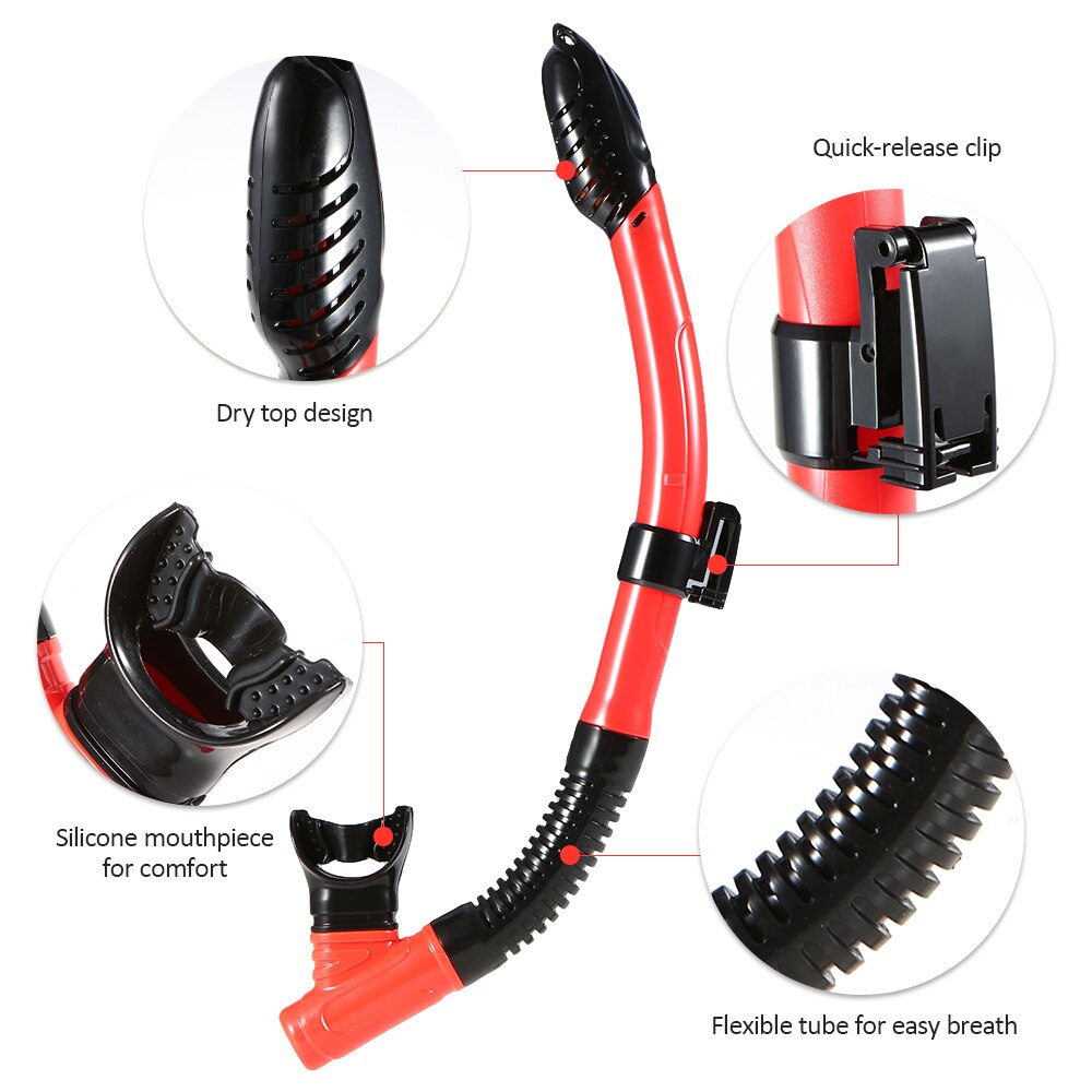 Lixada Kids & Adults Scuba Diving Mask and Snorkel Set - Easy Breath Dry Snorkel