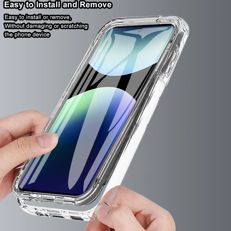 360 ° Funda de cuerpo completo para Xiaomi Redmi Note 14 Pro 13 12 11 5G 9 9S 10 8 8T protección de pantalla dura híbrida Fundas de carcasa suave