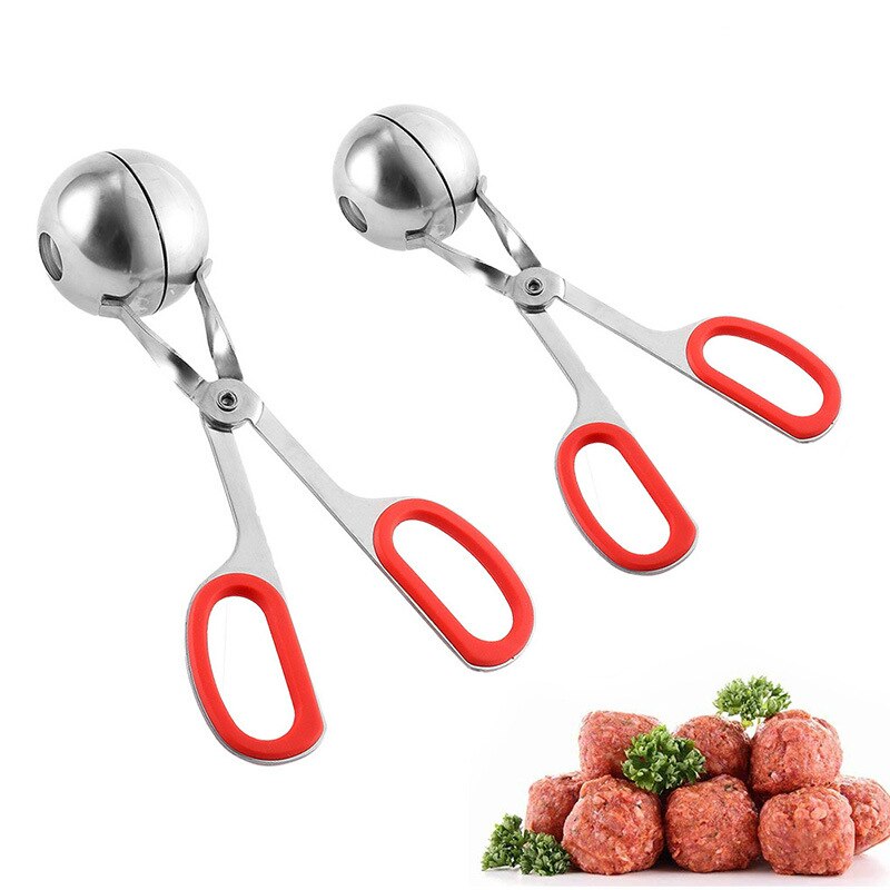 Rustfritt stål kjøttboller klipp piller maker matte klipp kjøttboller maker husholdnings suppe ball klipp fisk ball maker klipp spoonkitchentool