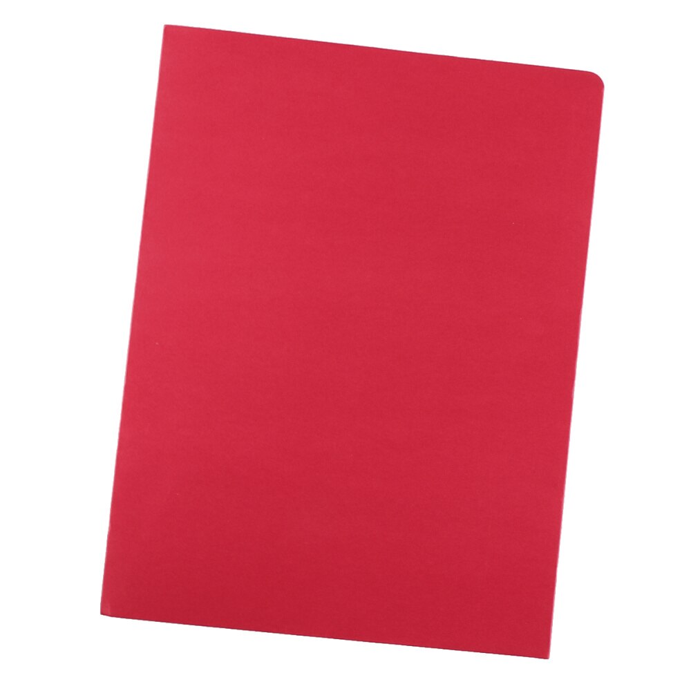 12Pcs A4 2Pockets Kraft Paper File Folder Brown Holder Document Folder Office Project File Presentation Folder (Red)