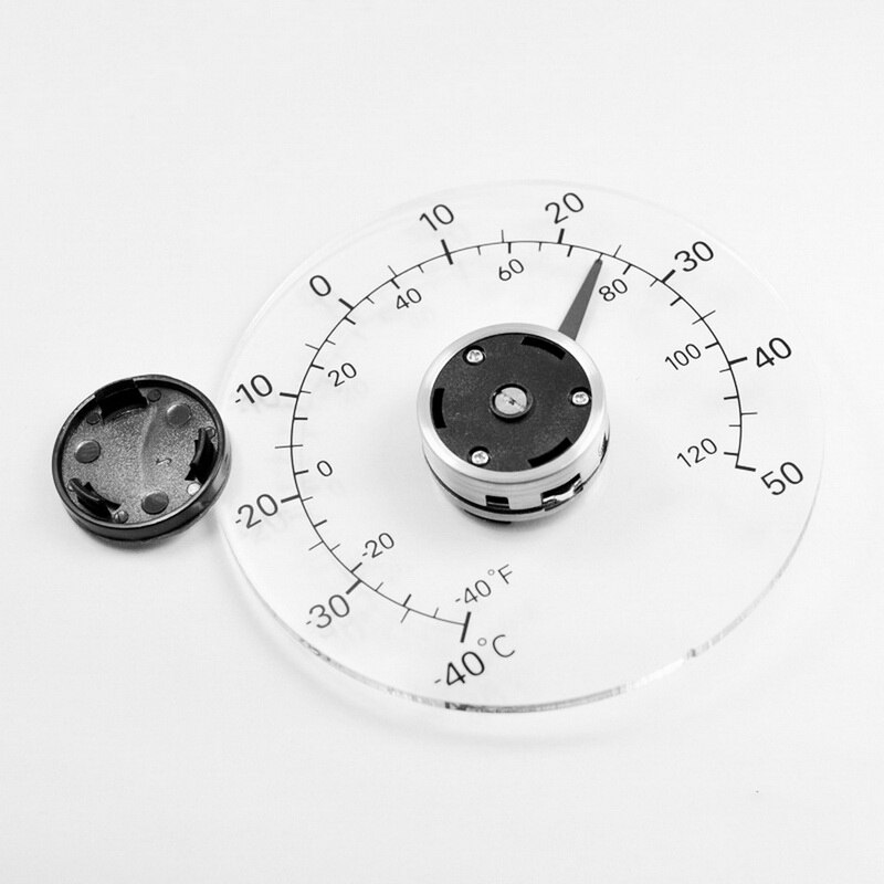 Transparent cirkulär utomhus fönster termometer temperatur väderstation verktyg