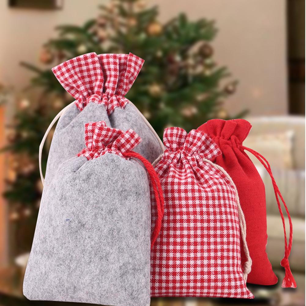 Christmas Advent Calendar Cloth Bags Set Decorative Christmas Countdown Calendar Candy Bags for Home Decor