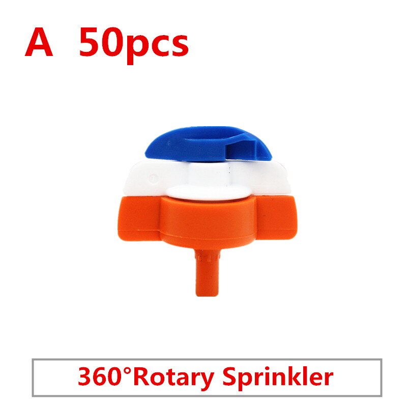 360Degree Rotary Sprinkler With Barb Connector Watering Sprayer Gardening Irrigation Agricultural Sprinkler Drip Fittings: A   50pcs