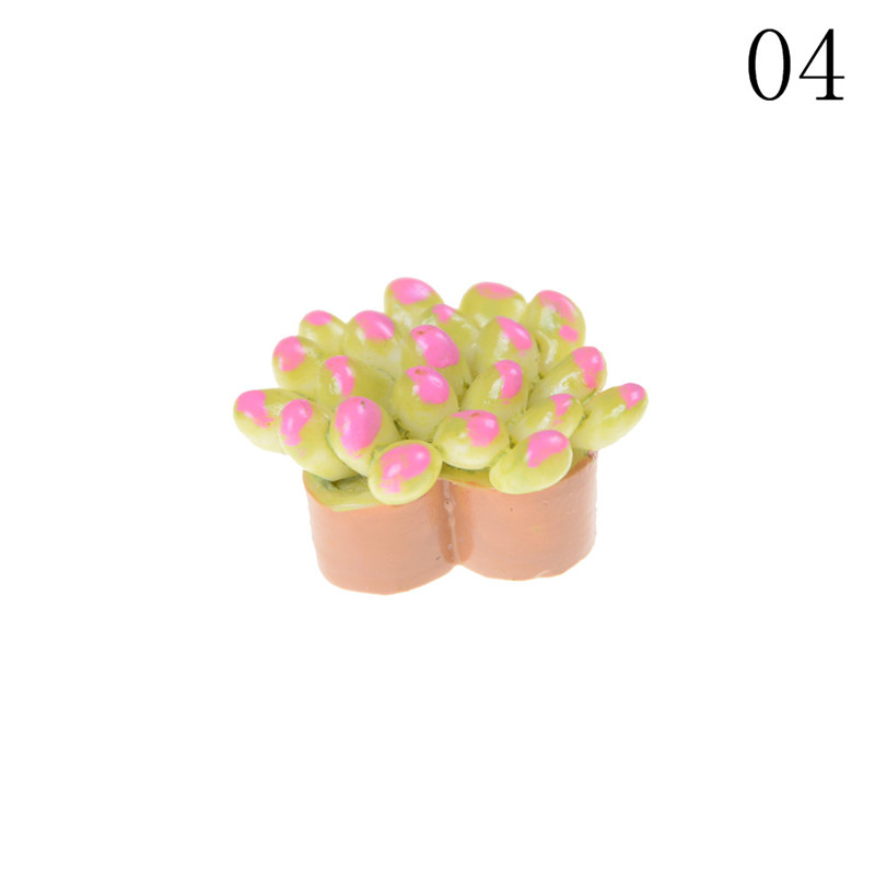 1/12 Dollhouse Miniature Accessories Mini Succulent Bonsai Simulation Potted Plant Model Toy Doll House Decoration: 13