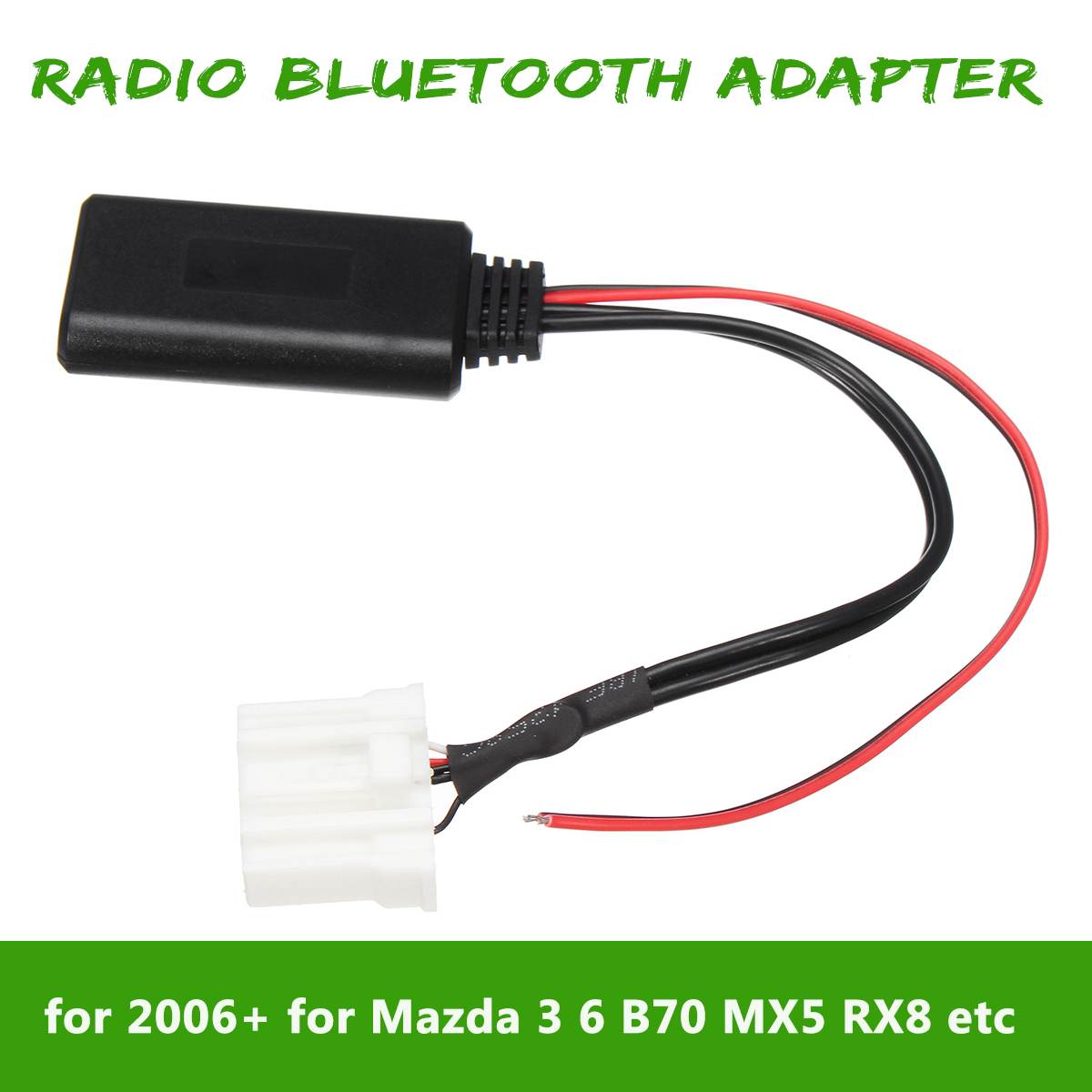 Bil stereo musik interface bluetooth aux in adapter kabel trådløs radio modtager til mazda 3 6 b70 mx5 rx8 2006+