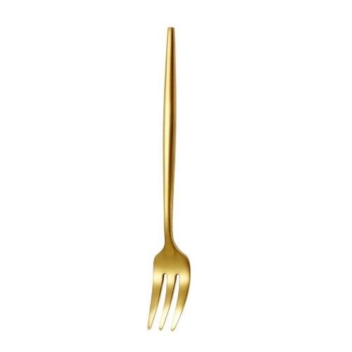Uds Tenedor de fruta de lujo 304 de acero inoxidable de oro tenedores para tartas de postre pequeño tenedor de torta en La tenedor para caracoles restaurante: gold fork