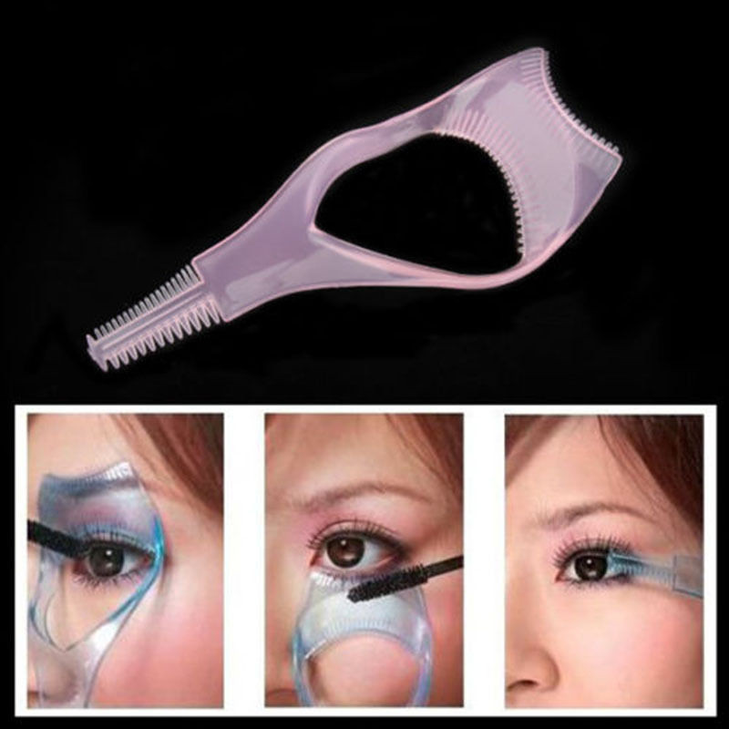 Wimper Gereedschap 3 In 1 Make-Up Mascara Shield Gids Guard Curler Wimper Curling Kam Wimpers Cosmetica Curve Applicator Kam