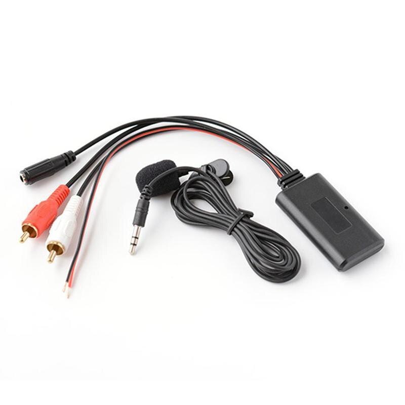 Car Bluetooth 2rca Aux Adapter Wireless Audio Phone Call microfono vivavoce con ingresso Audio aux-in 2rca: Default Title