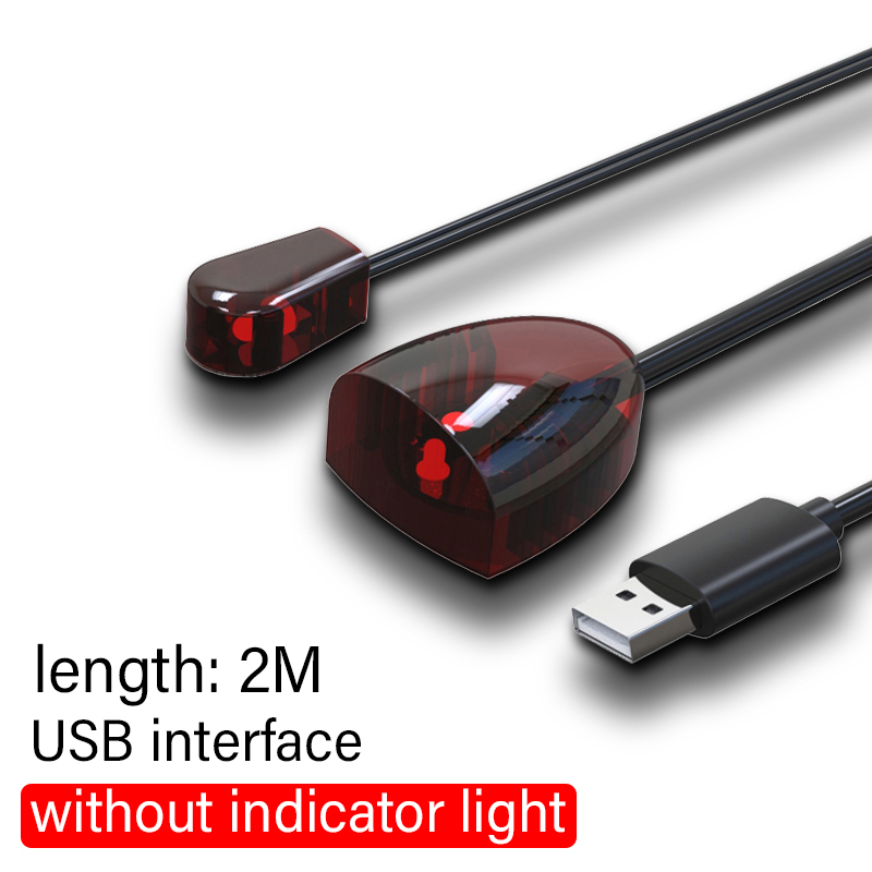 Universal IR Infrared Remote Extender No Delay Infrared Transceiver Control Receiver USB Adapter For TV Set Box DVD PVR 3.5mm: WHITE