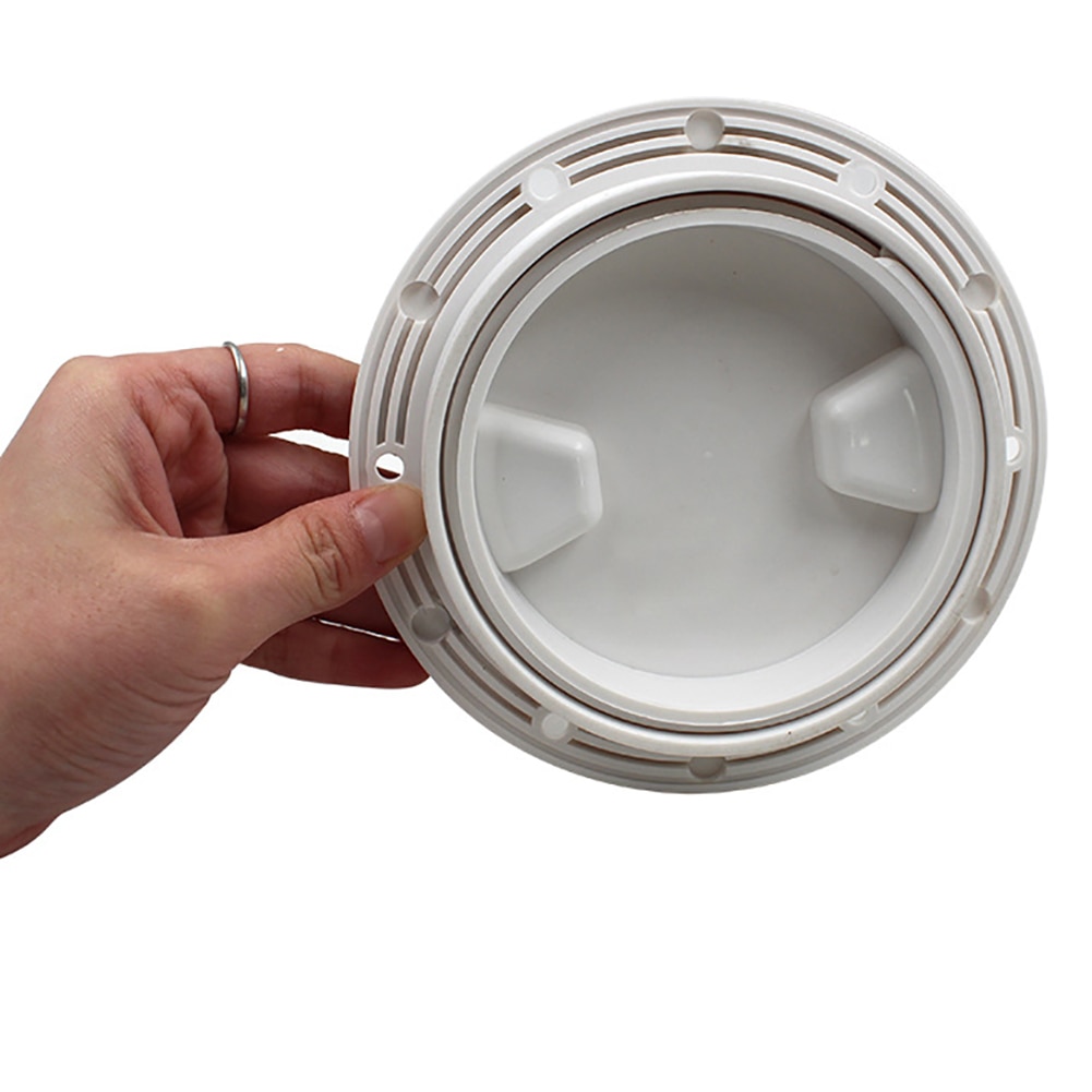 4/6/8 Inch Round Hatch Cover Deck Plastic White Boat Screw Out Deck Inspection Plate For Marine Boat Kayak Canoe