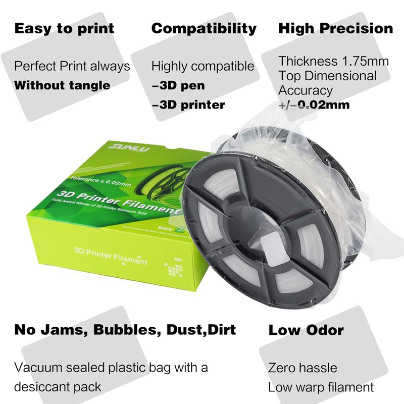 TPU/filamento Flexible de impresora 3D 1,75mm 0,5 KG/lb carrete negro elástico TPU con dureza de orilla en 95A