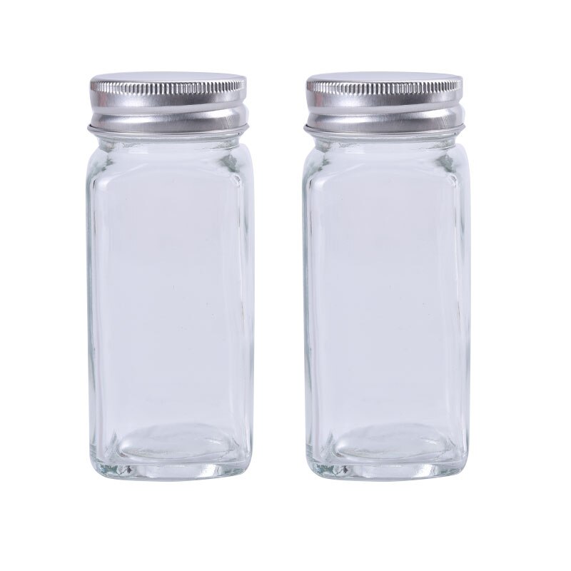 Multiple Set Seasoning Jars Square Glass Container Seasoning Bottle Container canister set kitchen condiment dispenser