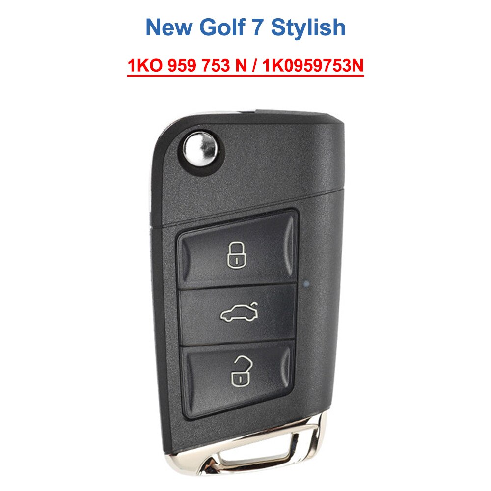 Keyecu 1J0 959 753 ach DJ DA P, 1KO 959 753 G N 3 przyciski nowy golf 7 stylowy klucz zdalny robić volkswagena robić Skoda robić siedzenia: 1 KO 959 753 N