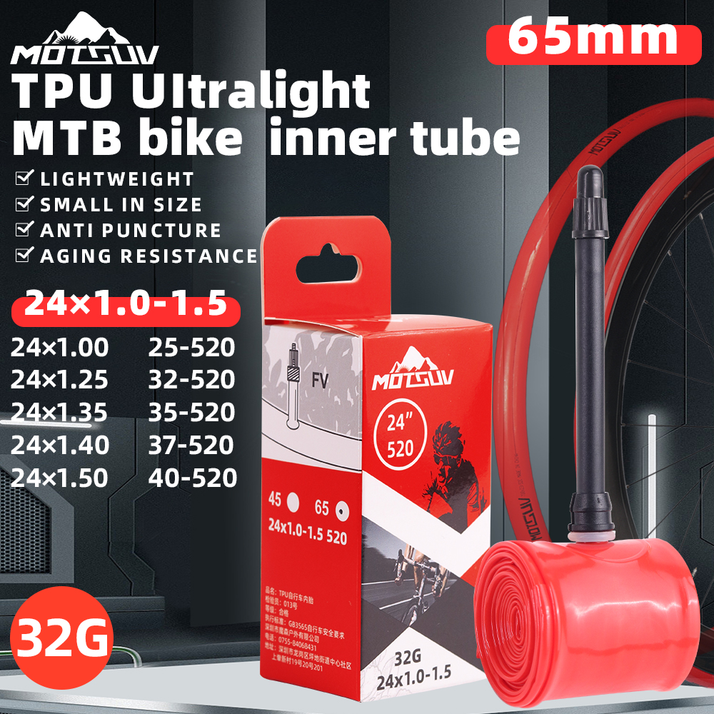 Tubo interior de TPU ultraligero para bicicleta de montaña, piezas de tubo interior de neumático de bicicleta de carretera, válvula francesa de 16 pulgadas, 18 pulgadas, 20 pulgadas, 22 pulgadas, 24 pulgadas, 26 pulgad: Multicolor
