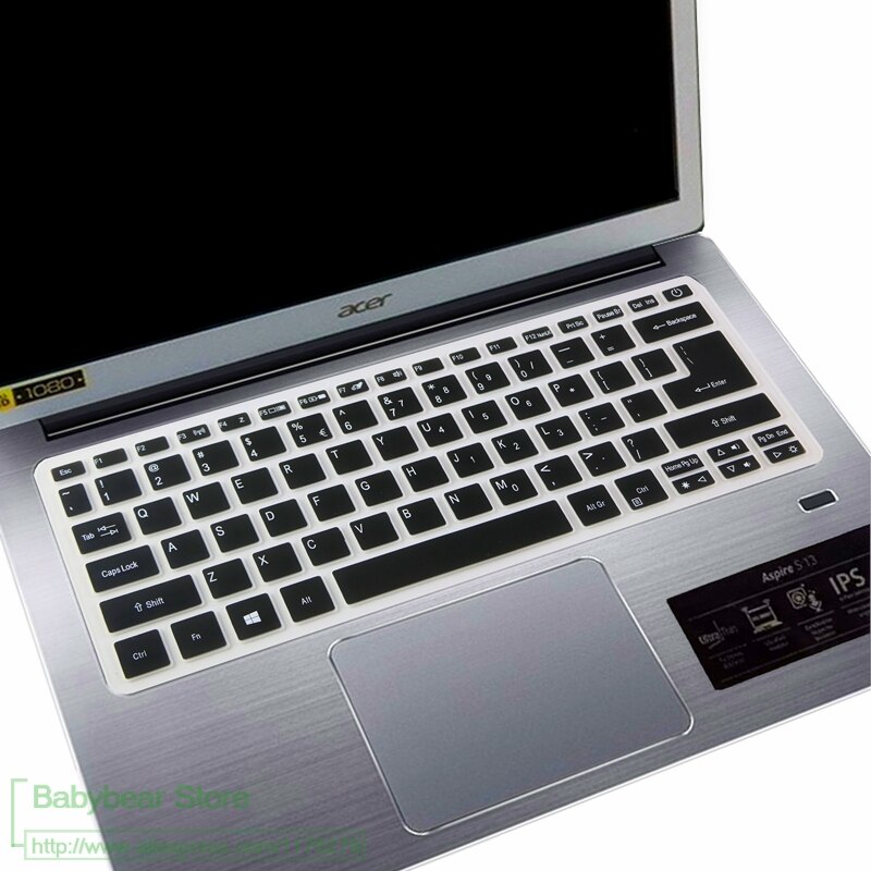 For Acer Swift 3 SF314-52 SF314-54 / Swift 1 SF114-32 14 inch i5 8250U notebook Silicone Keyboard Cover Skin Protector Guard: black