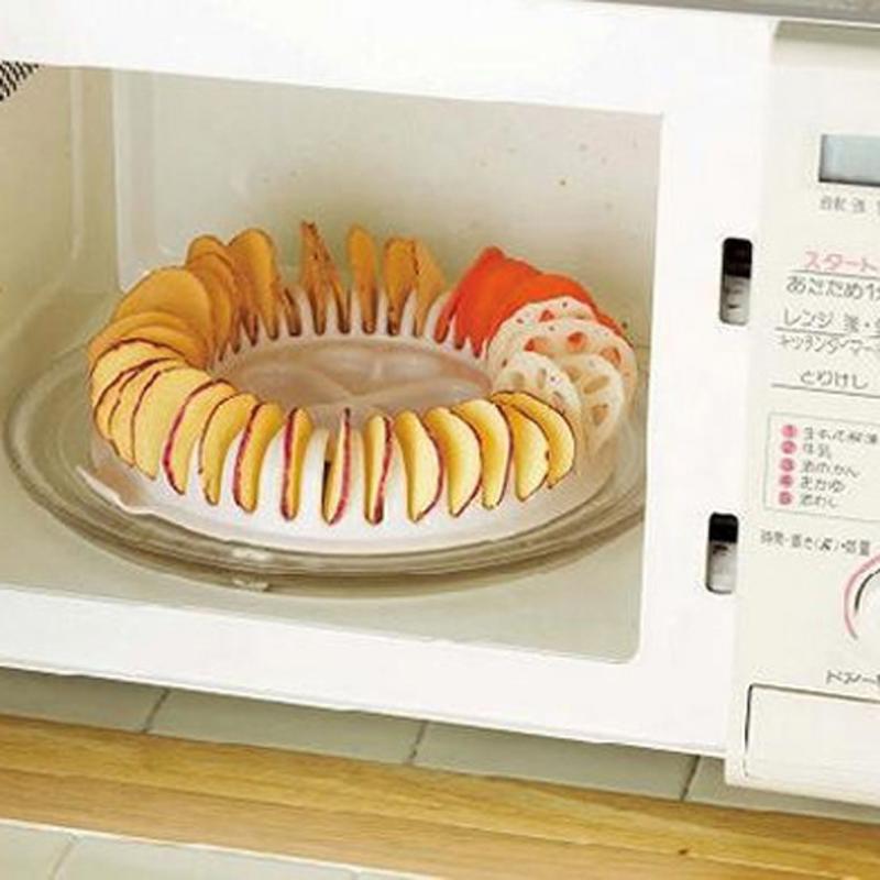 Diy Lage Calorieën Microwave Oven Fat Free Chips Maker Keuken Bakvormen Bakken Borden & Pannen Chips Rack