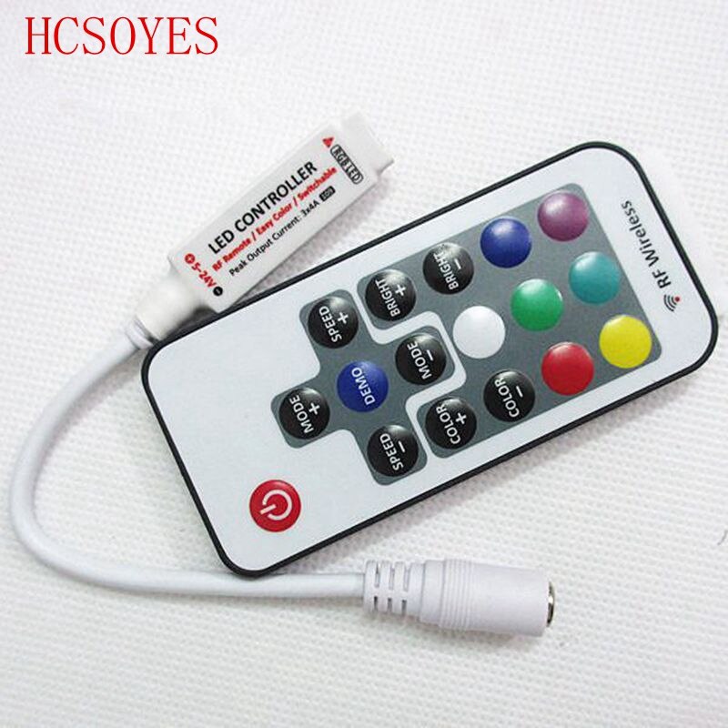Rgb Led Strip Mini Controller Dimmer Ir Infrarood Rf Wireless Remote 44 24 17 Rgb Sleutel