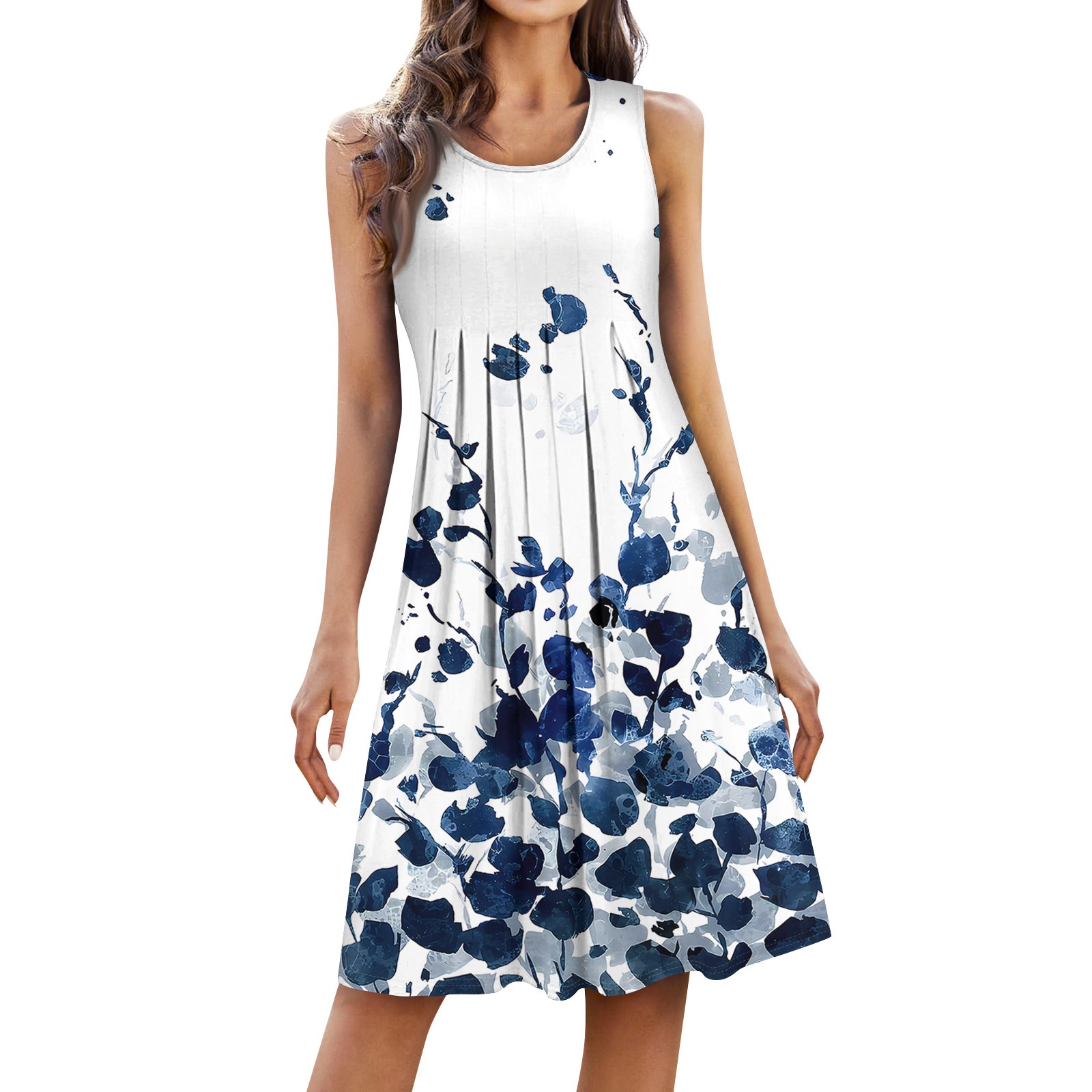 Vintage Floral Printed Party Dress Women Sleeveless Beach Dresses For Women Casual Maxi Dress Women Casual Midi Dress