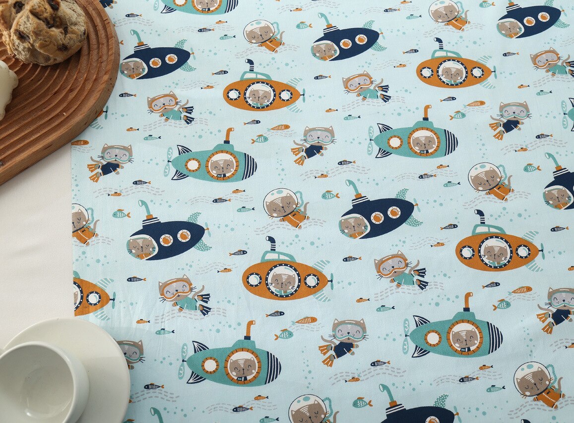 Spacecraft 100% Twill Cotton fabric Cloth DIY handmade sewing patchwork quilting home sheets pillow decor tissus material