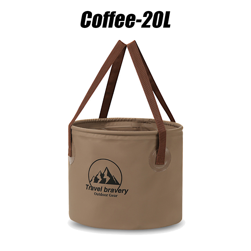 Large Capacity Collapsible Water Bucket Portable Foldable with Carry Handle Essential Camping Gear for Water Storage Transport: Gold