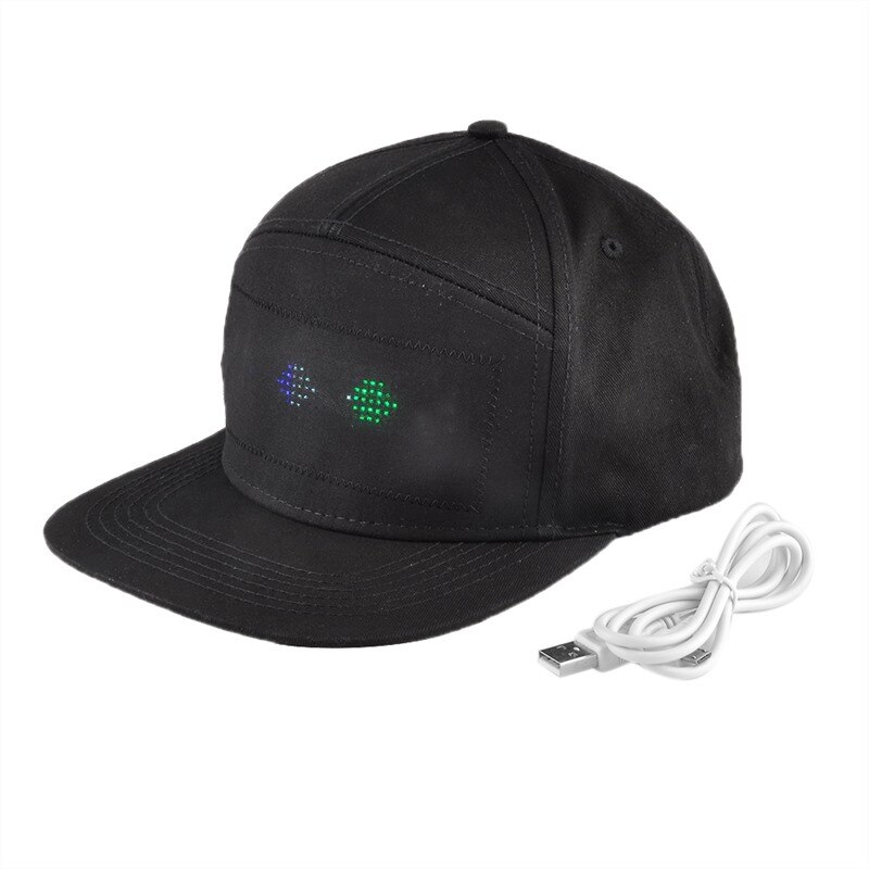 Led Hoed Voor Party Bluetooth Led Hoed Programmeerbare Scrolling Bericht Display Board Baseball Cap Self-Editing Cap