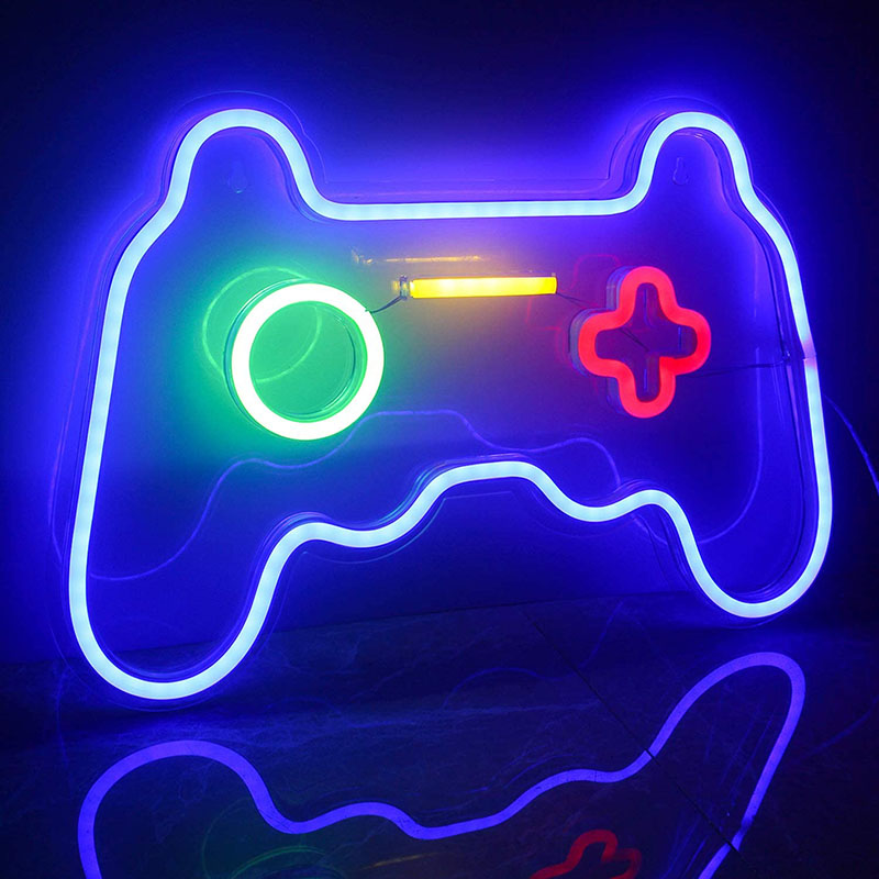 Alien – lampe Led fluo en forme de vaisseau spatial, UFO, planète, manette de jeu, luminaire mural suspendu en acrylique, luminaire décoratif d&#39;intérieur, commande USB