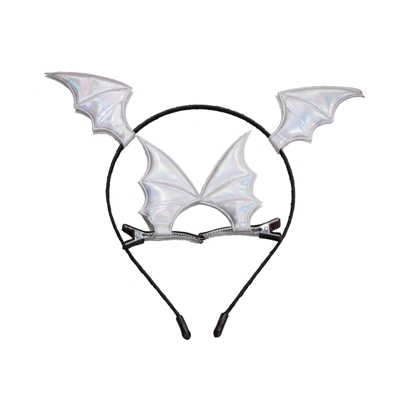 4 Uds. Diadema de Halloween, tocados para , pinzas para el pelo de Halloween, accesorios para diademas para disfraz de Cosplay: Plata