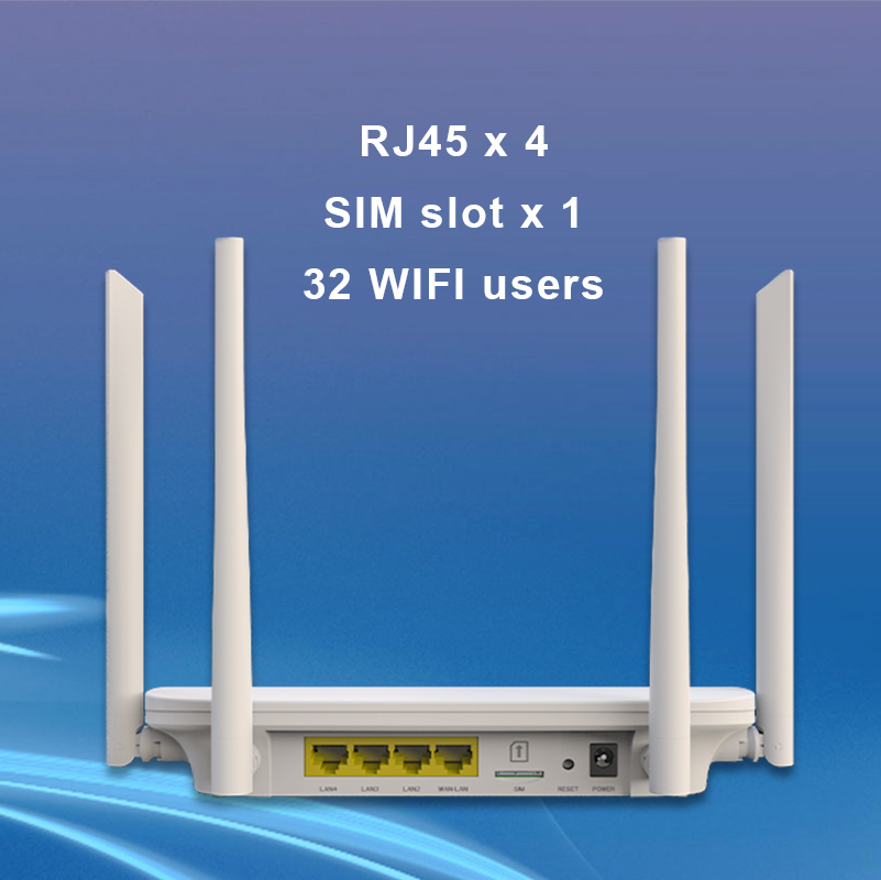 4g cpe 4g router simkort wifi modem hotspot 32 wifi brugere  rj45 wan lan antenne lte trådløs router