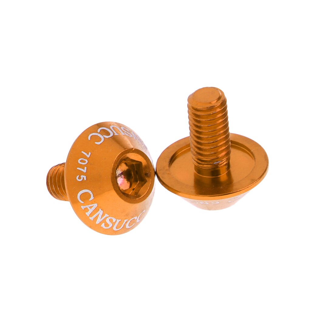 2Pcs M5x10mm Bidonhouder Schroeven Bouten Schroeven Hex Socket Schroeven Voor Mountainbike Fietsen: Gold