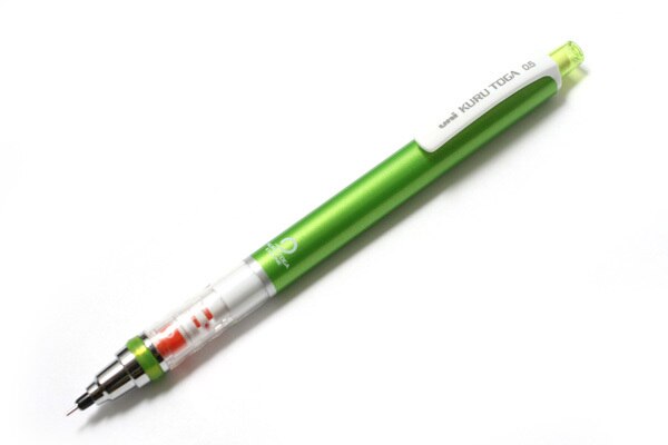 2 stk / lot uni m5-450 kontinuerlig blyblyant kuru / toga skrivning automatisk roterende bly studerende automatisk blyant 0.5mm: Som billede 0