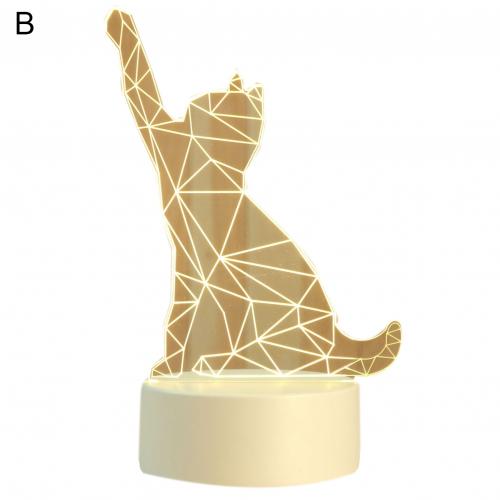 3D Cute Bear/Horse/Boat Acrylic LED Night Light Kids Bedroom Desk Lamp 3D LED Lamp Lamp Night Lights Novelty Lamp: B